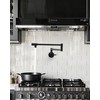 Fransiton Matte Black Pot Filler, Pot Filler Faucet Wall Mount,