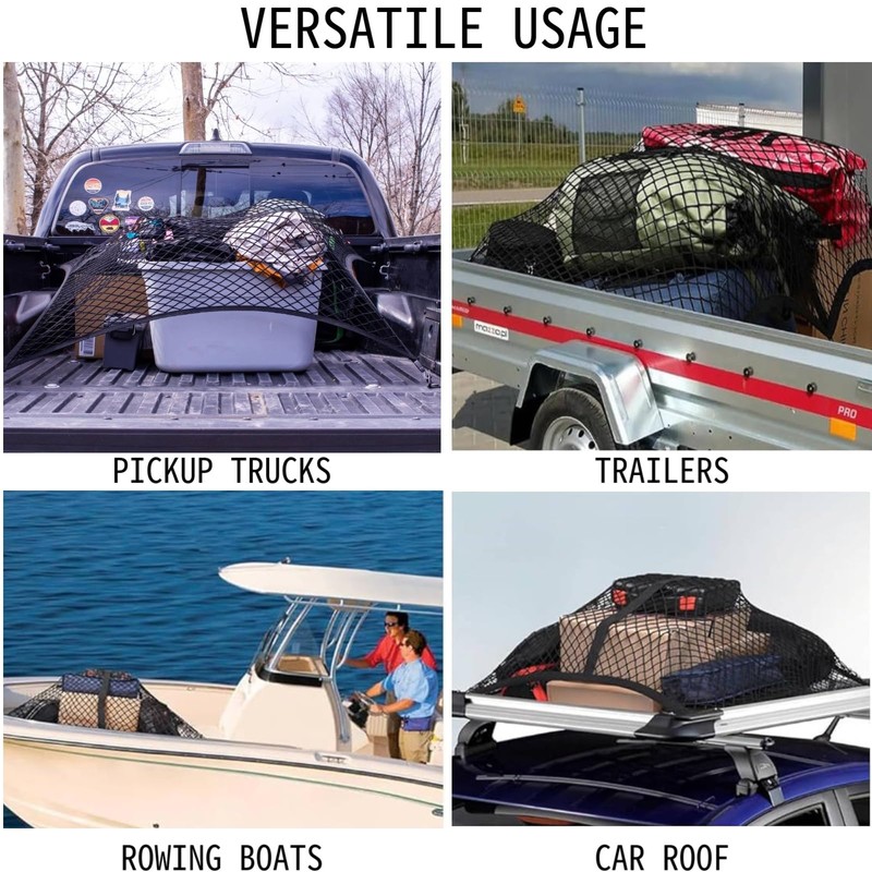 UncleDrew 1.2 x 1.2 m Car Boot Net, Large, Truck