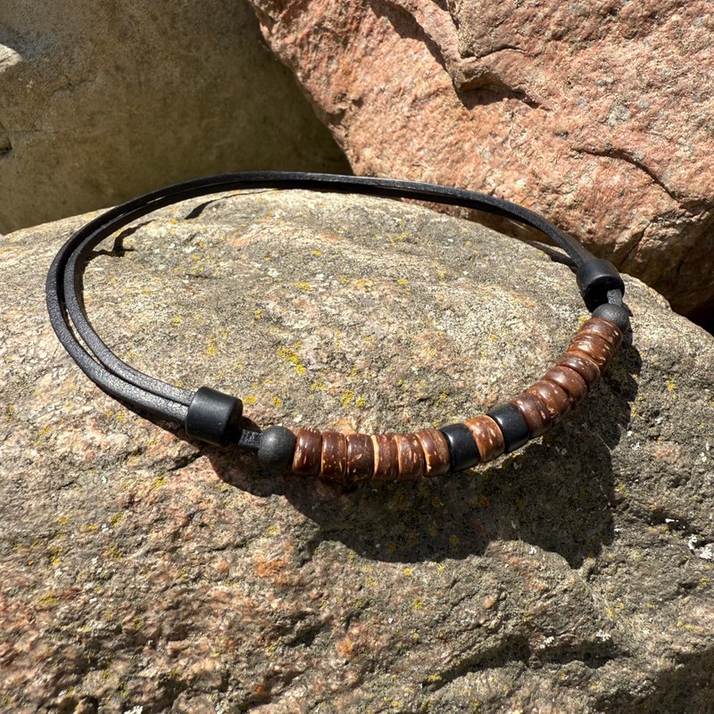 HANA LIMA Surferhalskette Lederhalskette Surferkette Lederkette Halskette Herren Damen Surferschmuck