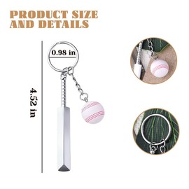 Cricket Ball Keychain for Men Women Birthday Christmas Gifts for Cricketer Coach Player Sports Gift Keychain for Cricket Lovers Fans Crickets Bat Key Chain Ring for Backpack Bag Charm