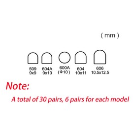 LIPOVOLT® 60PCS 5-Sizes High Heel Shoe Repair Tips Taps Pins Dowel Lifts Replacement