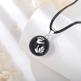 EUDORA Harmony Ball Bola Harmony Ball Chain Pregnancy Pendant for Women, Angel Call Jewellery Angel Caller Mother Grandma Necklace Lucky Gifts for Women, 45"+30", Copper, No Gemstone