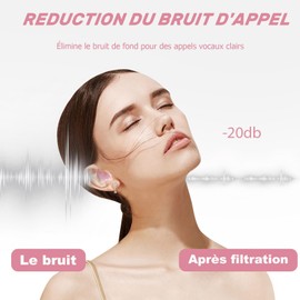 Xmenha Bluetooth Headphones for Side Sleepers Wireless Bluetooth 5.3 Noise Cancelling HiFi Stereo with Microphone Nude
