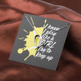 Tennis Lovers Gifts Tennis Racquet Necklace Tennis Sports Team Gift Tennis Coach Gift Play Like A Girl Tennis Racquet Gift for Women, Copper