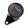 Speedometer, 1pc Universal LED Backlight Motorcycle Odometer Speedometer Gauge (Black-faced)