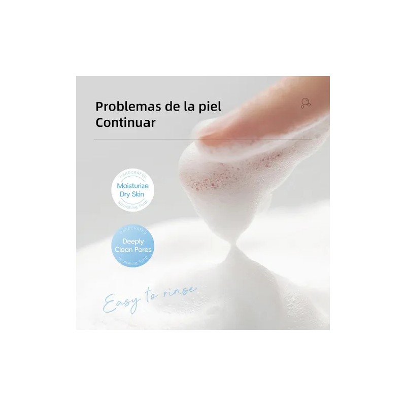 Gm Jabón Artesanal Leche Hidratante Y Limpia 1pc