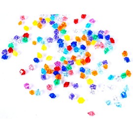 1000pcs Acrylic Crystal Ice Rock Clear Gemstone Stones Vase Filler Table Scatters Party Favors Wedding Decorations Arts Crafts (14*11mm)