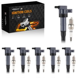 maXpeedingrods UF546 Set of 6 Ignition Coil Pack and Iridium Spark Plugs Fit for Hyundai Sonata Santa, for Kia Optima Sorento Sedona 3.3L 3.5L 3.8L V6 2006-2012, Ignition Coil Kit Replaces UF-546