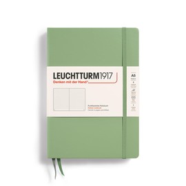 LEUCHTTURM1917 Notebook Medium (A5), Hardcover, 251 numbered pages Sage, Dotted