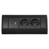 Aluminium Power Strip 2-Way I USB-A USB-C I Black Edition