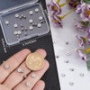 Beebeecraft 40Pcs Screw Ball Ear Backs Flat Round Ear Nuts