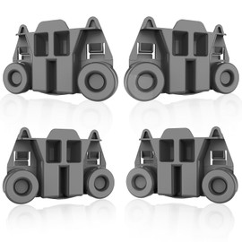 4 Pack Dishwasher Rack Wheels W10195416, Updated Resistant to Rust Lower Rack Wheels Compatible with KitchenAid Whirlpool Kenmore Maytag Model W10195416v W10195417