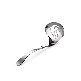 Alessi Nunziatella ESI24 - Design Perforated Ladle for Mozzarella, 18/10 Stainless Steel, Silver, Acciaio