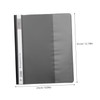 Operitacx 12pcs A4 Transparent 2 Hole Plastic File Folders Reusable