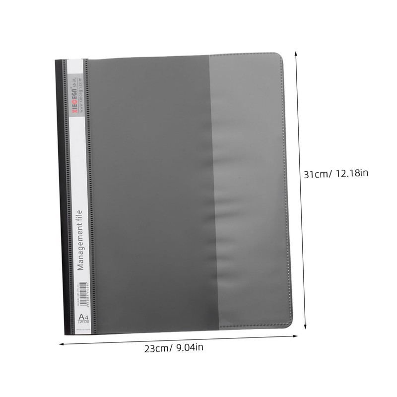 Operitacx 12pcs A4 Transparent 2 Hole Plastic File Folders Reusable