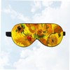 LALAFINA Sunflower Pattern Silk Eye Mask Double Creative Eyepatch for