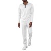 Uni Clau Men's Tracksuit 2 Pieces Sets Quarter Zip Polo
