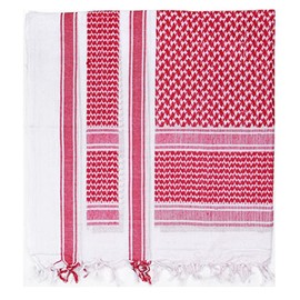 ARMY MILITARY SAS RETRO DESERT 100% COTTON LARGE SHEMAGH ARAB SCARF (Red/White)