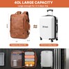 Travel Backpack Women, PU Leather Carry On Backpack Flight Approved,
