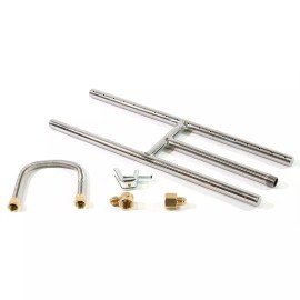Celestial Fire Glass 18" x 6" H-Burner kit for Natural Gas Fireplaces