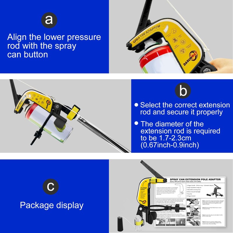 Spray Can Extension Pole Adaptor,Adjustment Sprayer Bracket Adaptor for Wasp/Hornet/Bee