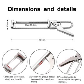 Lid Opener, Safety Can Opener, Stainless Steel Jar Opener, Adjustable Opening Aid, Multifunctional Can Opener, Lid Opener for Seniors, Non-Slip Design Bottle Opener