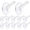 Namalu 12 Pieces Hat Hook for Wall Acrylic Hooks Clear