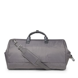 Baggallini womens Soho Duffel, Smoke Faux Python Trim, Grey US One Size