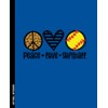 Softball Notebook Peace Love Softball: Softball Player Composition Journal Notebook