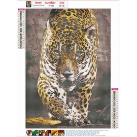 5D DIY Diamond Painting Kits for Adults Full,Leopard Full Drill Embroidery Paintings Rhinestone Pasted DIY Painting Cross Stitch Arts Crafts for Home Wall Decor 11.8×15.8Inches