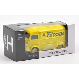 OPO 10 - Model car compatible with Citroën Type H 1970 Yellow Service Citroën scale 1:58 3 inches 7.5cm Norev - 191193
