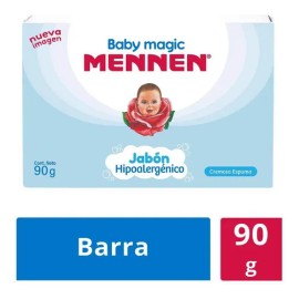 Jabn en Barra Para Beb Cremosa Espuma Baby Magic Mennen Hipoalergnico Clsico 90g