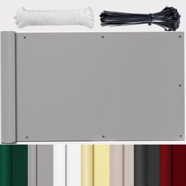 Balcony Privacy Screen, 100 cm, High Grey Balcony Border, Privacy Screen, Wind Protection, Balcony Cladding, Balcony Cover, Privacy Screen, Balcony 100 x 250 cm