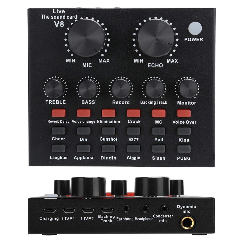 Cuifati Bluetooth Live Sound Card Voice Changer, 7 Verbindungsmethoden Mit