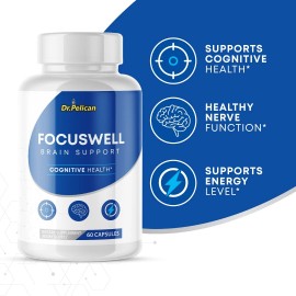 Pelican Vitamins FocusWell - Brain Support- 60 Capsules