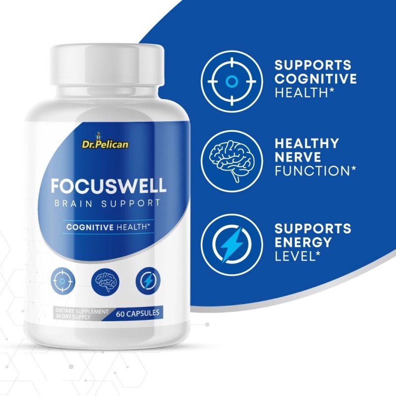Pelican Vitamins FocusWell - Brain Support- 60 Capsules