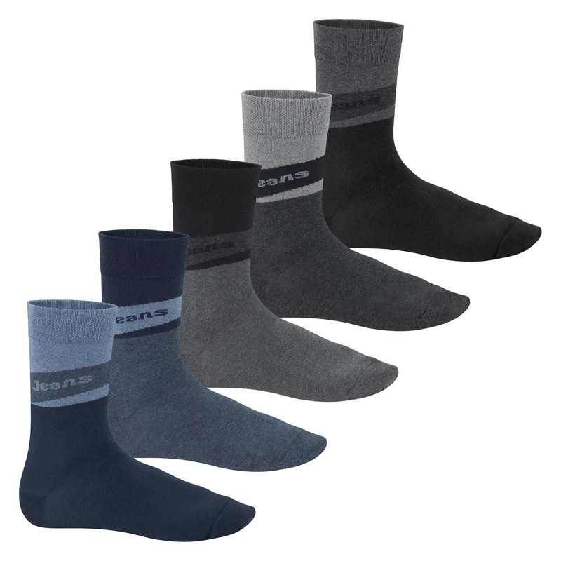 Footstar Men's Motif Socks (10 Pairs) Cotton Socks with Various