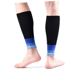 Kisangel Elastic Calf Compression Sleeve Breathable Sports Compression Socks for Running Cycling and Fitness Calf Guard for Enhanced Circulation and Reduced Fatigue