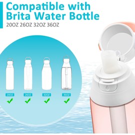 Bottle Filter Mouthpiece Replacement for Brita Water Bottle, Valve Replacement Accessories for Brita Filter Bottle, 3PC Silicone Mouthpiece, 4PC Filter Cartridges, Filter Bottle Parts