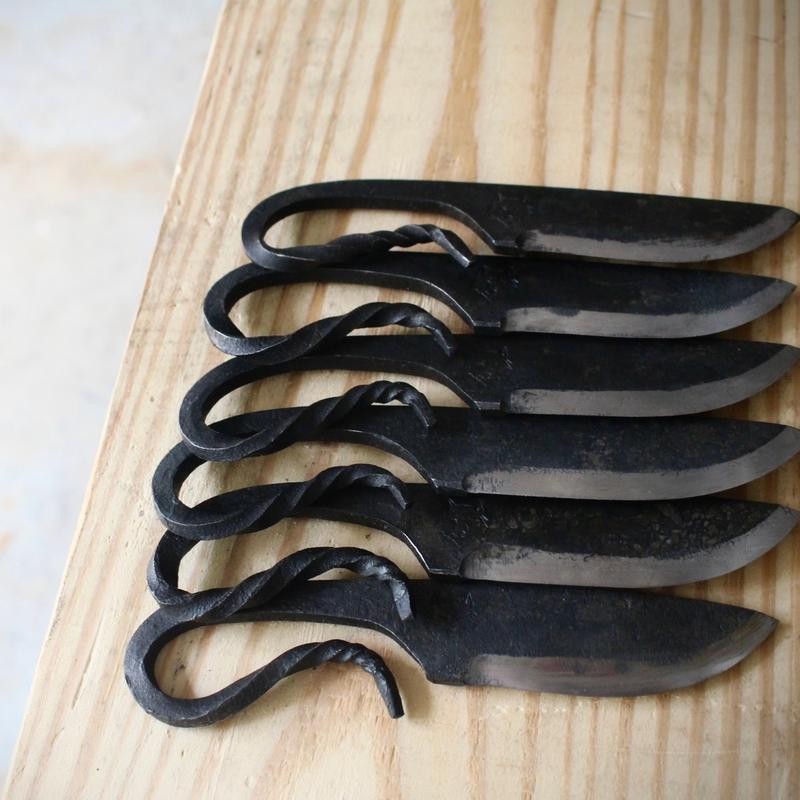Blacksmith Kitchen Knife - Hand Forged Carbon Steel Blade