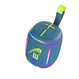WorryFree Gadgets 10W Mini Wireless Bluetooth Speaker with RGB Lights, IPX6 Waterproof (Blue)