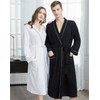 Mettclasi Men's Lightweight Waffle Robe, Unisex Cotton Blend Mid-Length Bathrobe