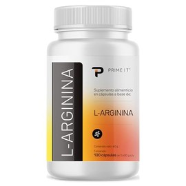Primetech Nutrition L-Arginina Cápsulas 500 mg 100 Cápsulas  óxido nítrico, vasodilatación, circulación, oxigenación, resistencia                     