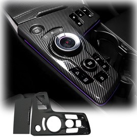 MUXEE Console Gear Shifter Panel Cover,for kia Sportage 2023 2024 2025 - ABS Carbon Fiber Sport Style Automatic Gear Shift Head Panel Cover Accessories(for Automatic Shift knob Model)