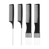 4 Pcs High Gloss Comb, Rat Tail Comb, Segmented Comb, Pointed Tail Comb, Professional Styling Fork Comb, Women's Comb, Suitable for Most Hairstyles, Including Dry and Wet Hair ﻿