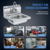 Profeeshaw Stainless Steel Sink Commercial Wall Mount Hand Washing Basin