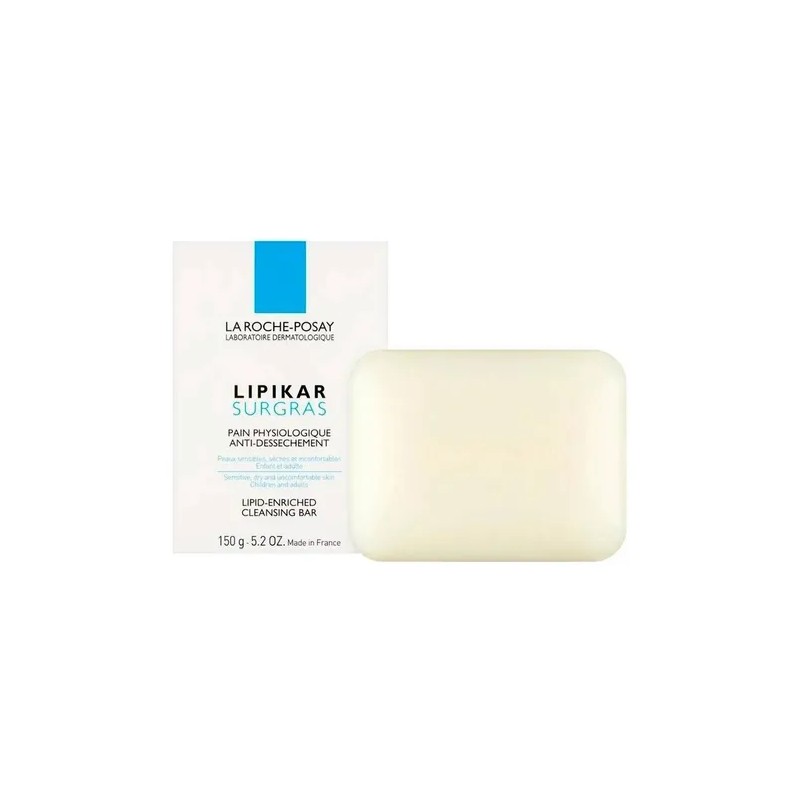 La Roche-Posay Lipikar Surgras | Barra Dermolimpiadora para Piel Sensible
