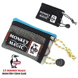 CHUMS 25 Monkey Magic Mesh Key Coin Case 25 Monkey Magic Mesh Key Coin Case CH60-3886, black