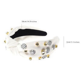 scicent Hair Band for Women Wide Top Knot Hairbands Embellished Sparkly Bling Hair Bands Bride Wedding Hair Hoops Fashion No Slip Hair Accessories for Girls - 26330