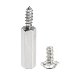 PATIKIL 24 Set M3 Male to Female Hex Standoffs Spacers Pillars, Silver Motherboard Standoffs Stainless Steel, with Screw